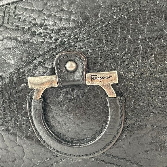 Salvatore Ferragamo Black Leather Handbag - Picture 5 of 16